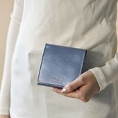 MUZICA VITA/インド山羊革2つ折り　ラメ財布